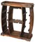 Rustic Wooden Wine Rack with Glass Holder, 8 Bottle Decorative Wine Holder
